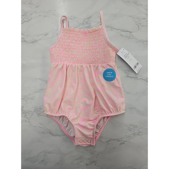 Carter's Girls Flower Daisy Toddler Swimsuit 1pc UPF 50+, Size 24M NEW - Picture 1 of 4